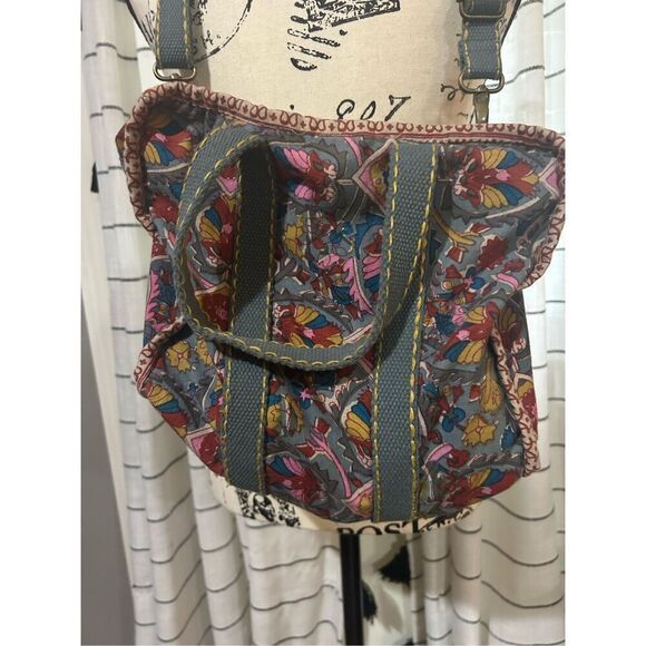 bohemian fairly rana anthropologie floral print mini tote bag - Picture 2 of 2